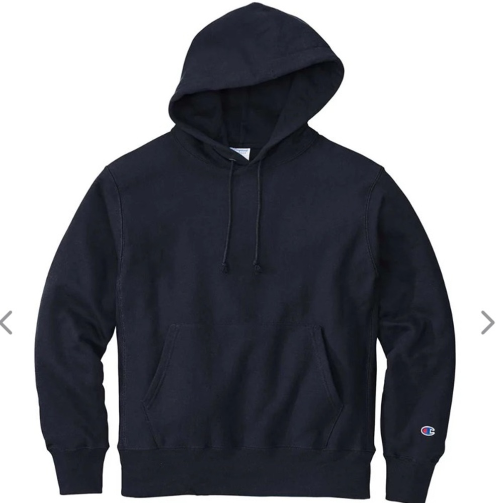 NEW Champion Men's Navy Blue Reverse Weave Hooded Sweatshirt Size 2XL-S1051 - Picture 2 of 13